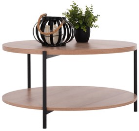 ΤΡΑΠΕΖΙ ΣΑΛΟΝΙΟΥ MATTEO 2 ΕΠΙΠΕΔΩΝ ΣΤΡΟΓΓΥΛΟ HM8753.11 Φ75x40,5Yεκ