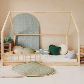Pioli bed 200x140 μασίφ με προστατευτικό κάγκελο (πόδι 1 εκ.)