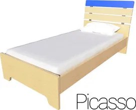 Παιδικό Ημίδιπλο 110x190  Κρεβάτι Μπλέ Irven Picasso