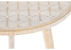 Βοηθητικό Τραπέζι DKD Home Decor Καφέ Ξύλο από Μάνγκο (50,5 x 50,5 x 47,5 cm)