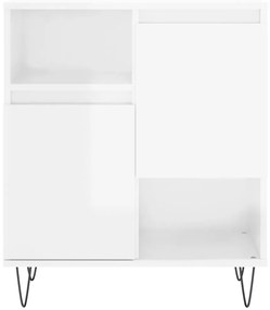 vidaXL Ντουλάπι Γυαλιστερό Λευκό 60x35x70 εκ. από Επεξεργασμένο Ξύλο