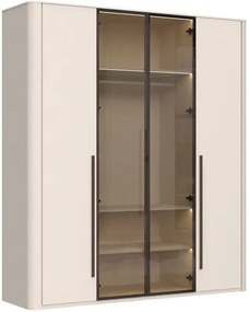 Ντουλάπα Dutchess τετράφυλλη 2 glass