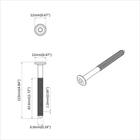 vidaXL Βίδες επίπλων 800 pcs Ασημί Ατσάλι