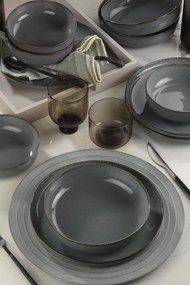 Σετ Πιάτα  Δείπνου Πορσελάνη (12 Τεμάχια) - Grey