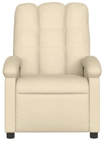 vidaXL Πολυθρόνα Ανακλινόμενη Κρεμ Υφασμάτινη