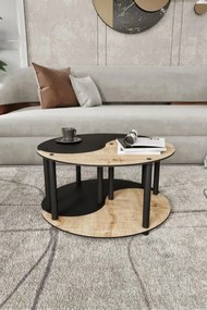 Stewehome Τραπεζάκι Σαλονιού 2 τεμαχίων (Δρυς) 70x70x38 cm