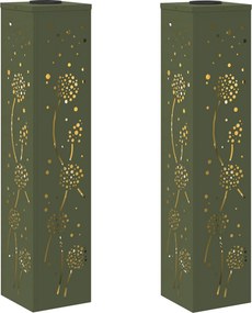 vidaXL Ηλιακό LED Φως Δρόμου 2 pcs Θερμό λευκό 18 x 18 x 80 εκ.