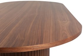 Τραπέζι Dallas 1712, Μαύρο, Καρυδί, 75x90x200cm, Φυσικό ξύλο καπλαμά, Ινοσανίδες μέσης πυκνότητας, Ινοσανίδες μέσης πυκνότητας, Φυσικό ξύλο καπλαμά