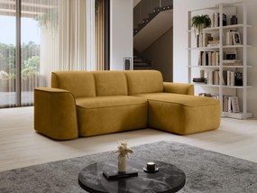 Γωνιακός καναπές Umbert-Moustardi-Δεξιά