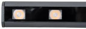 GloboStar® WASHER-PANDA 90580 Μπάρα Φωτισμού Ultra Slim Wall Washer LED 18W 1710lm 15° DC 24V Αδιάβροχο IP67 Μ100 x Π4 x Υ3.5cm Φυσικό Λευκό 4500K - Γκρι Ανθρακί - 3 Years Warranty