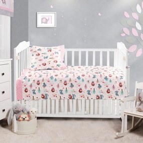 Beauty Home Σετ σεντόνια βρεφικά Art 5178 120x160 Ροζ