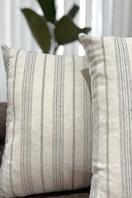 Stewehome Σετ 2 τεμαχίων ριγέ μαξιλαροθήκες από βαμβακερό λινό 43x43 cm