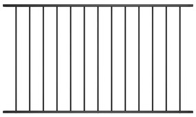 Πάνελ Περίφραξης από Ατσάλι με Ηλεκτροστατική Βαφή 1,63x1 μ. Μαύρο