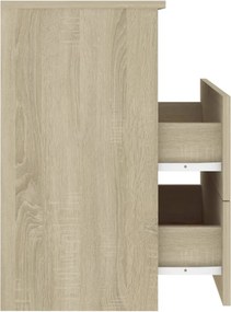 vidaXL Κομοδίνα 2 τεμ. Sonoma Δρυς 50 x 32 x 60 εκ.