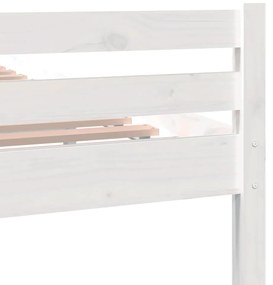 vidaXL Πλαίσιο Κρεβατιού Λευκό 90 x 200 εκ. από Μασίφ Ξύλο
