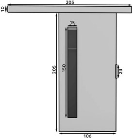 Συρόμενη πόρτα Sicily-Gkri-Μήκος: 106 εκ.