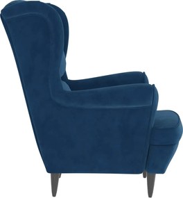 vidaXL Πολυθρόνα Μπλε Βελούδινη