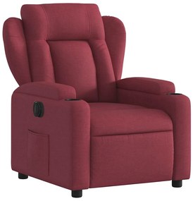 vidaXL Πολυθρόνα Ανακλινόμενη Ηλεκτρική Μπορντό Υφασμάτινη