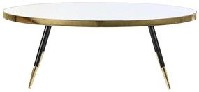Τραπεζάκι Καφέ DKD Home Decor Καθρέφτης Χάλυβας (110 x 50 x 41,5 cm)