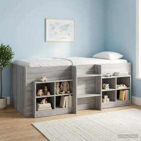 vidaXL Ντουλάπι κρεβατιού με ράφι 2 τεμ. Γκρι Sonoma 66 x 33 x 48 εκ.