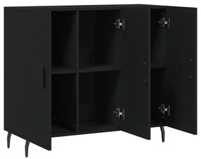 vidaXL Ντουλάπι Μαύρο 90 x 34 x 80 εκ. από Επεξεργασμένο Ξύλο
