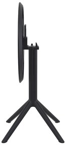 SKY BLACK Φ60X74εκ. ΤΡΑΠΕΖΙ ΠΤΥΣ/ΝΟ ΠΟΛ/ΝΙΟΥ