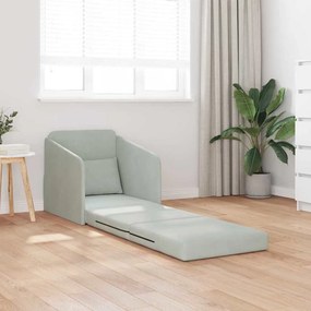 vidaXL Κρεβάτι καναπές Ανοιχτό γκρι 65 x 80 x 83 εκ. Βελούδο