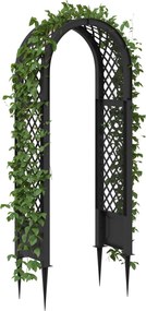 vidaXL Αψίδα Ρόδων με Ακίδες Ανθρακί 97 x 43 x 218 εκ. PP