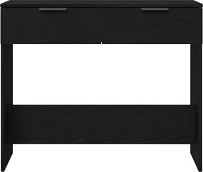 vidaXL Τραπέζι κονσόλας Μαύρη Οξυά 30 x 36 x 75 εκ. Επεξεργασμένο ξύλο