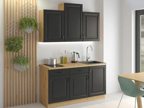 Σετ κουζίνας Retro 110, 150x52cm, Ινοσανίδες μέσης πυκνότητας, Πλαστικοποιημένη μοριοσανίδα | Epipla1.gr