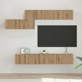 vidaXL Σετ επίπλου τηλεόρασης 7 pcs artisan δρυς 60 x 30 x 30 cm