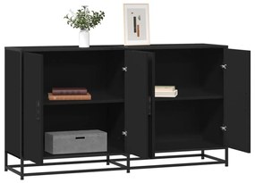 vidaXL Sideboard Μαύρο 134x35x76 cm Κατασκευασμένο ξύλο