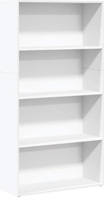 vidaXL Βιβλιοθήκη Λευκή 80x30x152 εκ. από Επεξεργασμένο Ξύλο