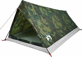 vidaXL Σκηνή Κάμπινγκ 2 Ατόμων Αδιάβροχη Καμουφλάζ