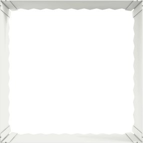 vidaXL Περίγραμμα γκαζόν 60 x 60 x 35 cm Ατσάλι Λευκό