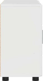 vidaXL Πλαϊνό γραφείο FLORIN Υψηλής γυαλάδας λευκό Επεξεργασμένο ξύλο