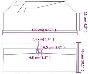 ΝΙΠΤΗΡΑΣ ΑΝΘΡΑΚΙ 120X46X11 ΕΚ. ΣΥΝΘΕΤΙΚΟΣ ΑΠΟ ΤΕΧΝΗΤΟ ΜΑΡΜΑΡΟ 155986