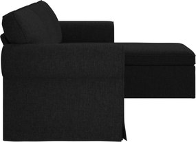 vidaXL Καναπές 210cm Μαύρο Μέταλλο