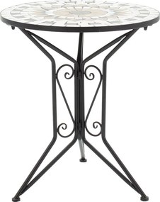 Τραπεζαρία Mosaic pakoworld σετ 3τεμ μέταλλο μαύρο