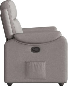 vidaXL Πολυθρόνα Ανακλινόμενη Taupe Υφασμάτινη