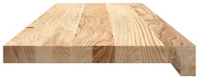 vidaXL Πατάκια Σκάλας 2 τεμ. 80x30x2 εκ. Ακατέργαστο Μασίφ Ξύλο Δρυός