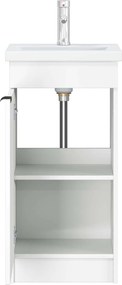 vidaXL Καθρέφτης μπάνιου με νιπτήρα Λευκό 42 x 40 x 84,5 εκ