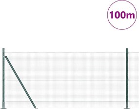 vidaXL Συρματόπλεγμα με Σκυρόδεμα 100 x 0,8 μ PVC-Επικαλυμμένο Ατσάλι