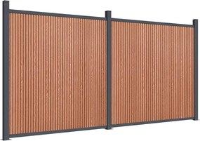 vidaXL Πάνελ Περίφραξης Καφέ 353 x 186 εκ. από WPC