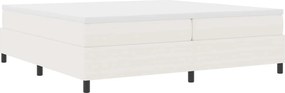 vidaXL Κρεβάτι πλατφόρμα Κρεμ 200 x 200 cm Υφασμάτινο Κορντουρά