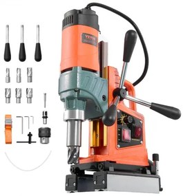 VEVOR Magnetic Drill Press Mag Drill Press 1400 W 0-850 RPM with 6 Core Bits