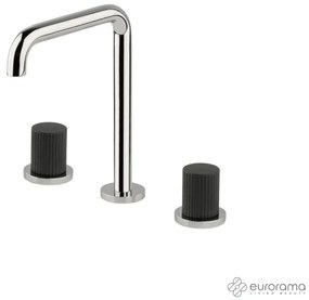 Eurorama OSO Μπαταρία Νιπτήρα Θερμομικτική 3 οπών Chrome