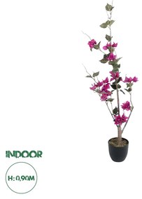 GloboStar® Artificial Garden BOUGAUVILLEA 20673 Τεχνητό Διακοσμητικό Φυτό με Ανθη Μπουκανβίλιας Φουξ Υ90cm