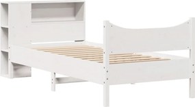 vidaXL Σκελετός Κρεβ. Χωρίς Στρώμα Λευκό 75x190 εκ Μασίφ Πεύκο