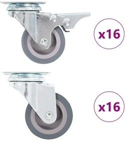 vidaXL Ρόδες Περιστρεφόμενες 32 τεμ. 50 χιλ.